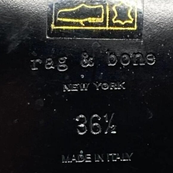 Rag & Bone Romi Black Lamb Leather Studded Ankle Strap Boots - Size 6.5 - Picture 11 of 11